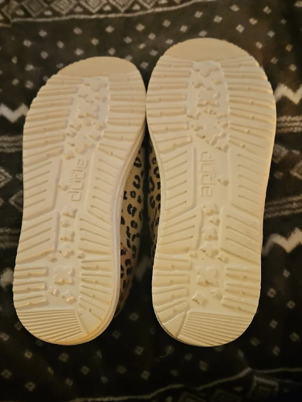 Hey Dude Kids' Leopard Print Canvas Shoes in Tan